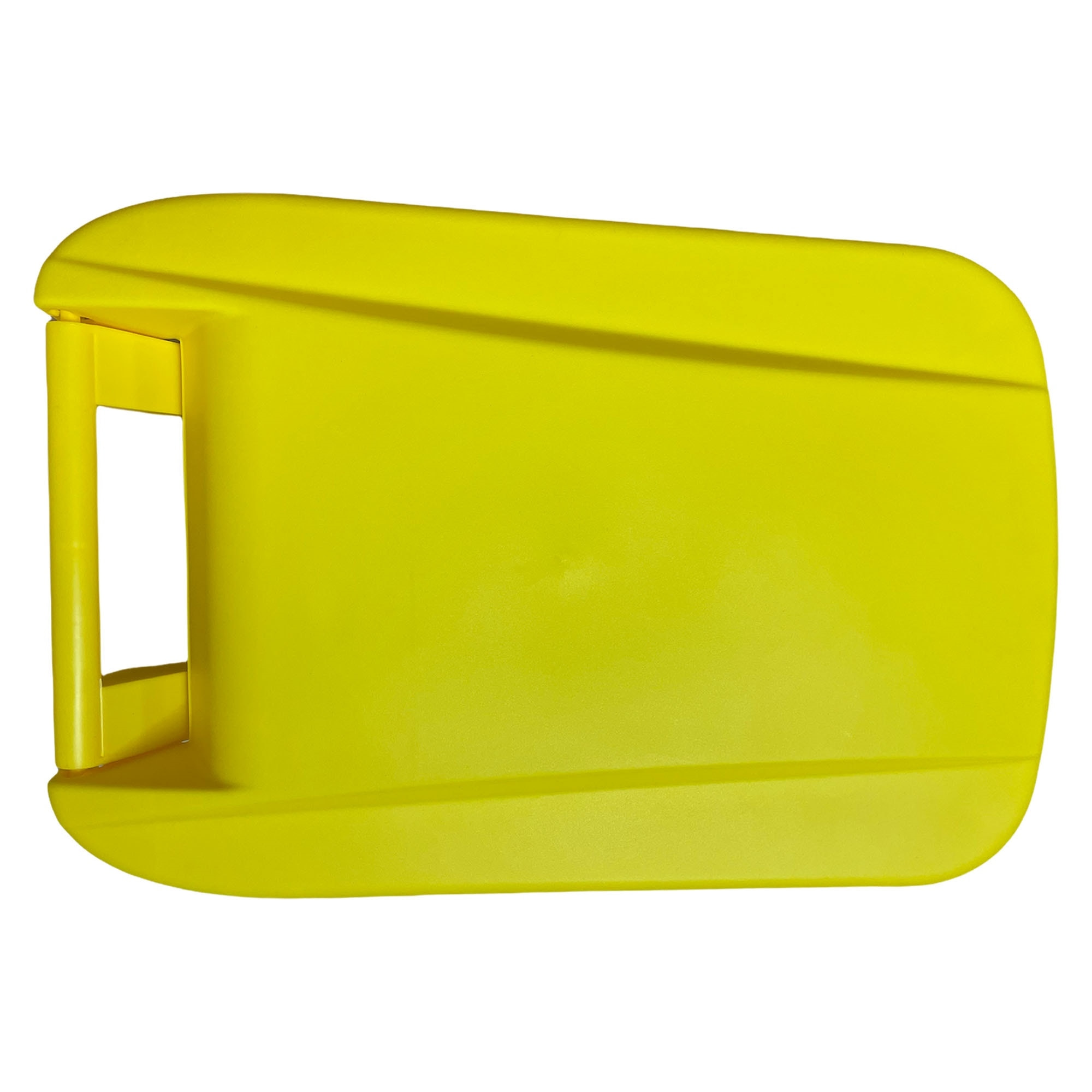 Contenedor - cubo de basura wellhome reciclo 110l, color amarilllo cerrado con tapa, ideal para reciclaje de plásticos, con ruedas