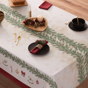 Nappe de Noël en coton155x300 cm