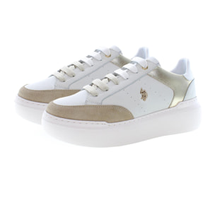 Sneakers U.S. Polo Assn Light Beige- Gold