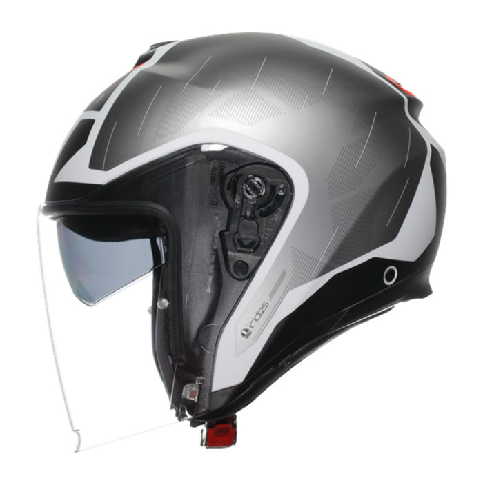 CASCO AGV IRIDES AGV E2206 TRIESTE MATT BLACK/WHITE/RED