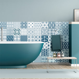 Stickers muraux - Sticker Mural Carrelage adhésif Cuisine Salle de Bain - 60 STICKERS CARRELAGES SCANDINAVE MELKEM