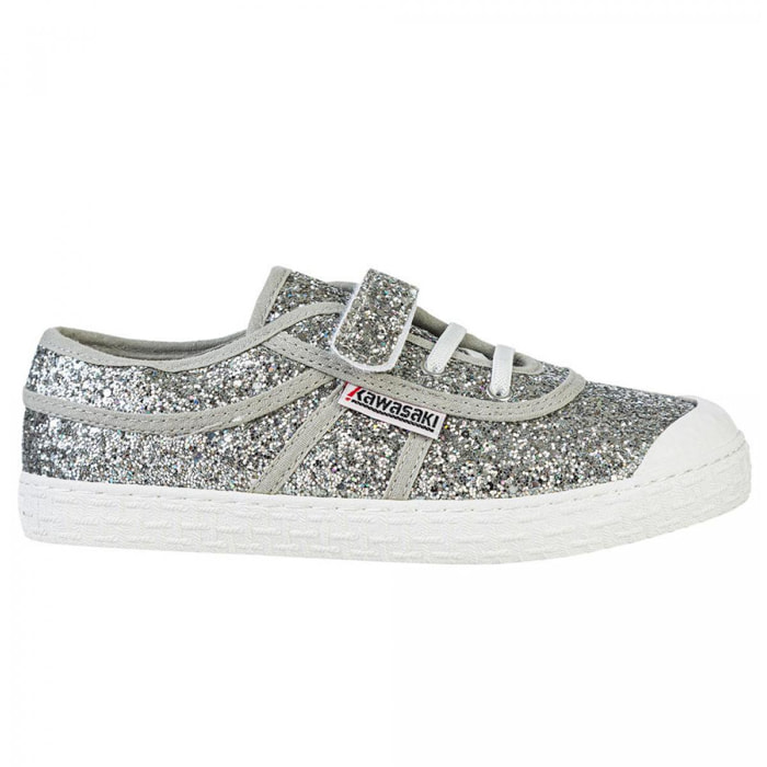 Zapatillas Sneaker KAWASAKI Glitter Kids Shoe W/Elastic K202586 8889 Silver