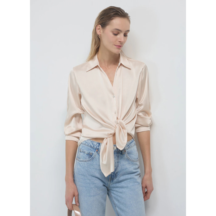 Camicia simil satin