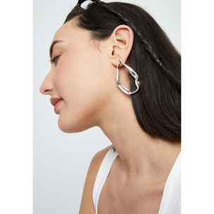 Pendiente Marea PLATEADO U