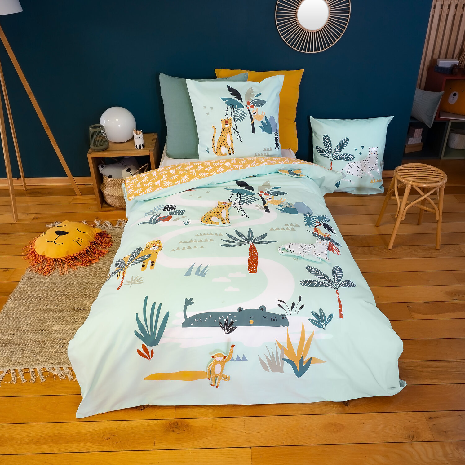 Parure de lit enfant 100% coton - jugle mania
