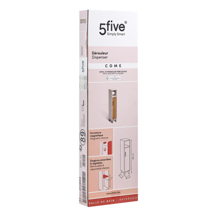 Dérouleur WC 1 porte Come bois et effet marbre