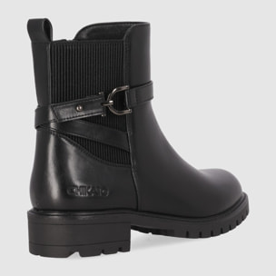 Botines - Negro - Tacón: Bajo