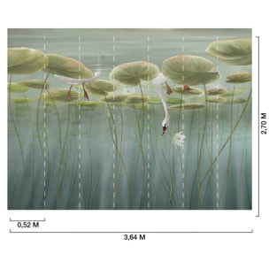 Papier peint panoramique lotus dream Intissé