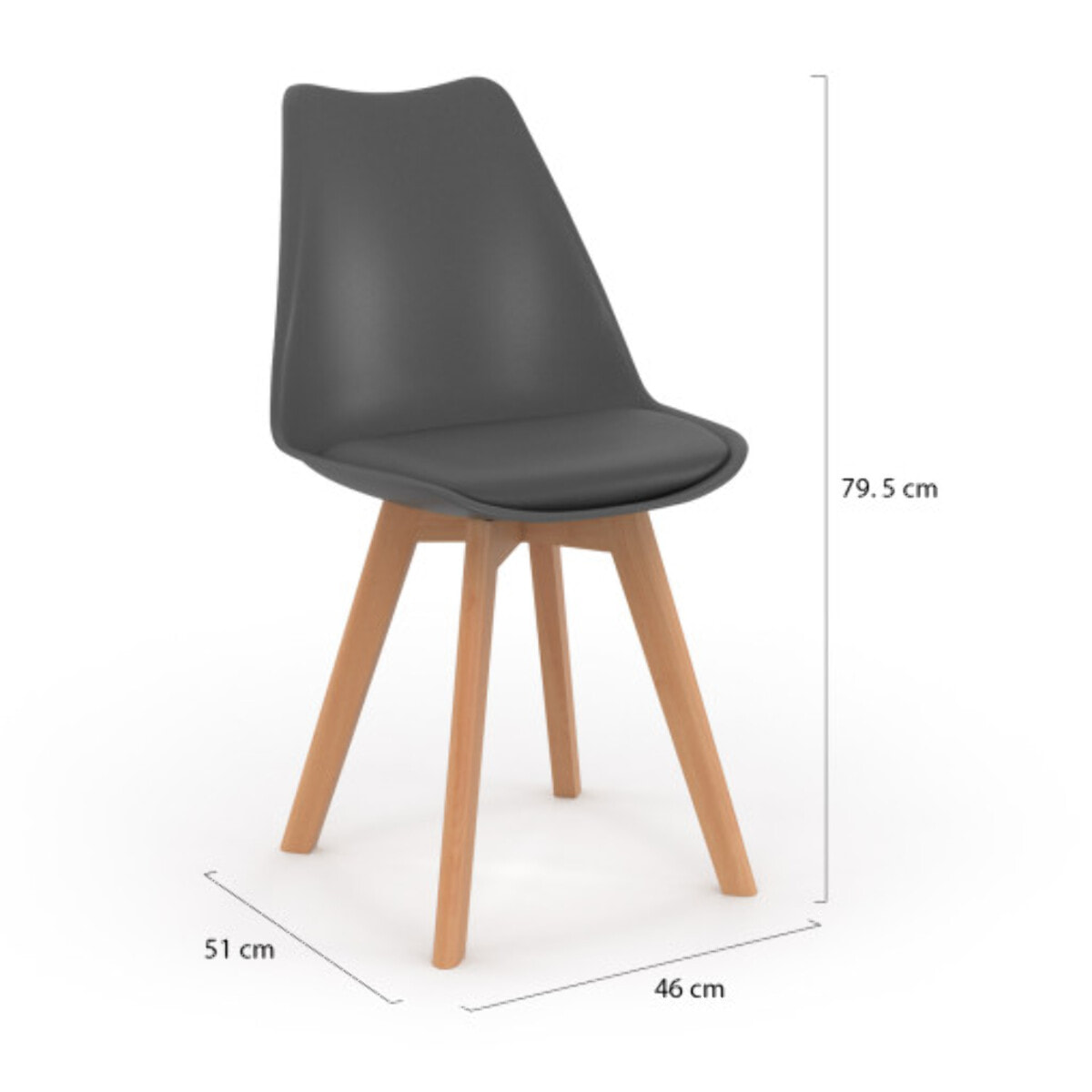 Chaises Nordia pieds bois de hêtre