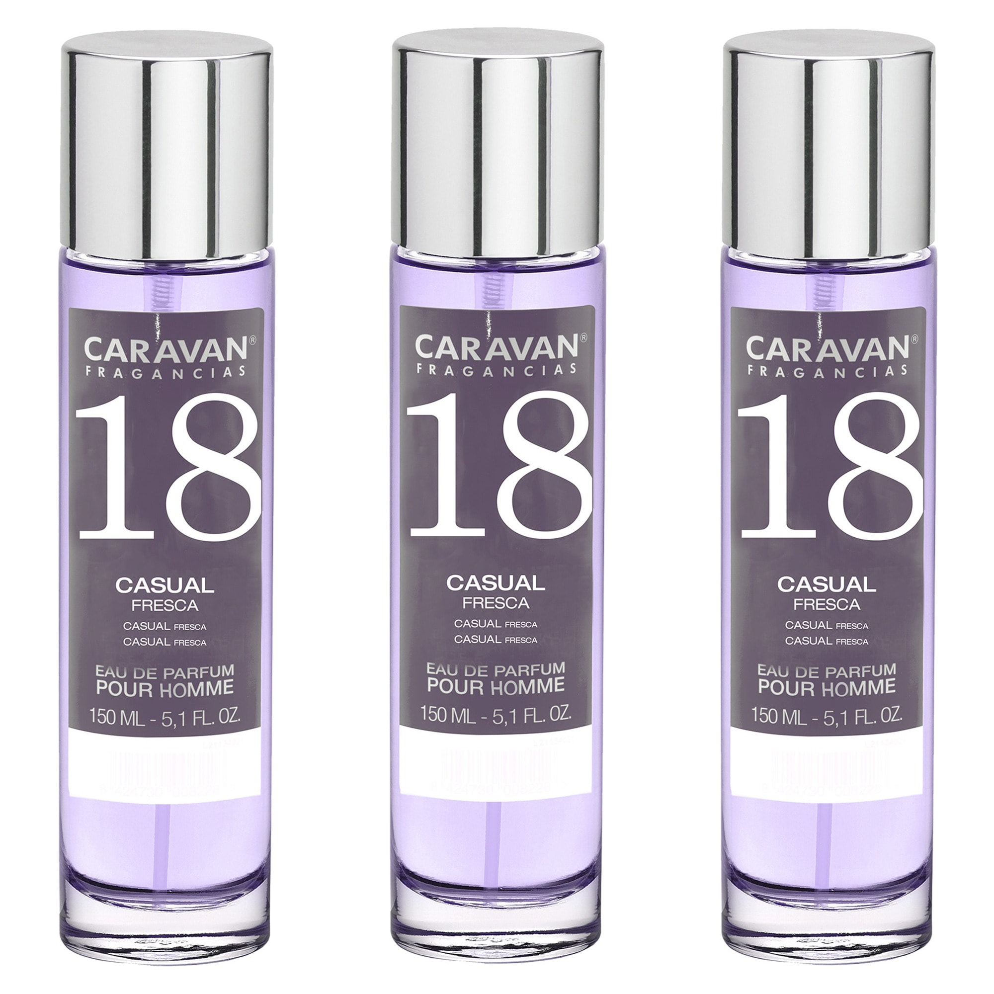 Caravan fragancias set de 3 frascos perfume de hombre nº18, de 150 ml
