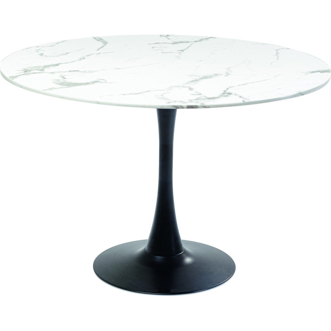 Table Schickeria effet marbre blanc et noire Kare Design