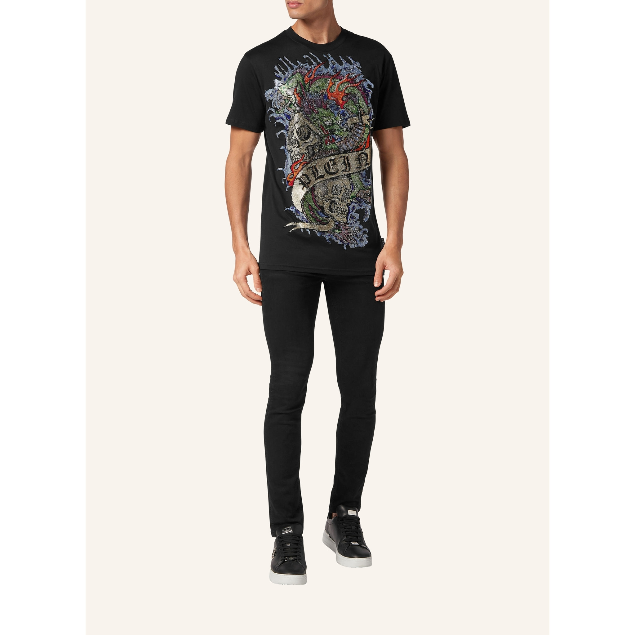 PHILIPP PLEIN T-Shirt Round Neck TATTOO
