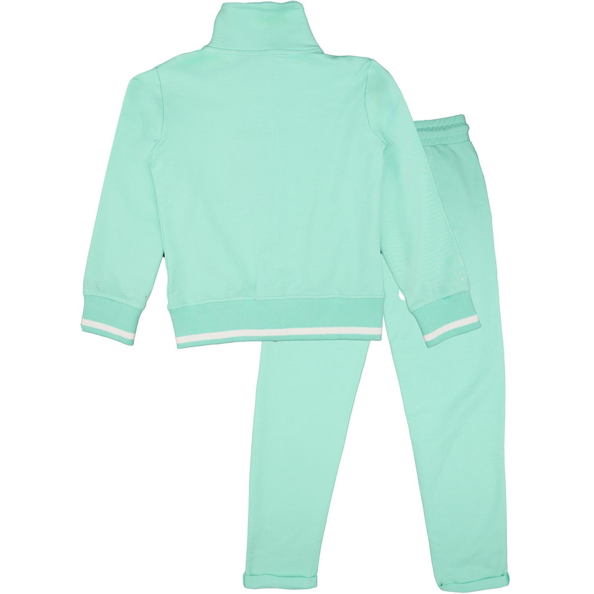 Chándal Leone Bright para niña, sin sudor, con cuello y cremallera.