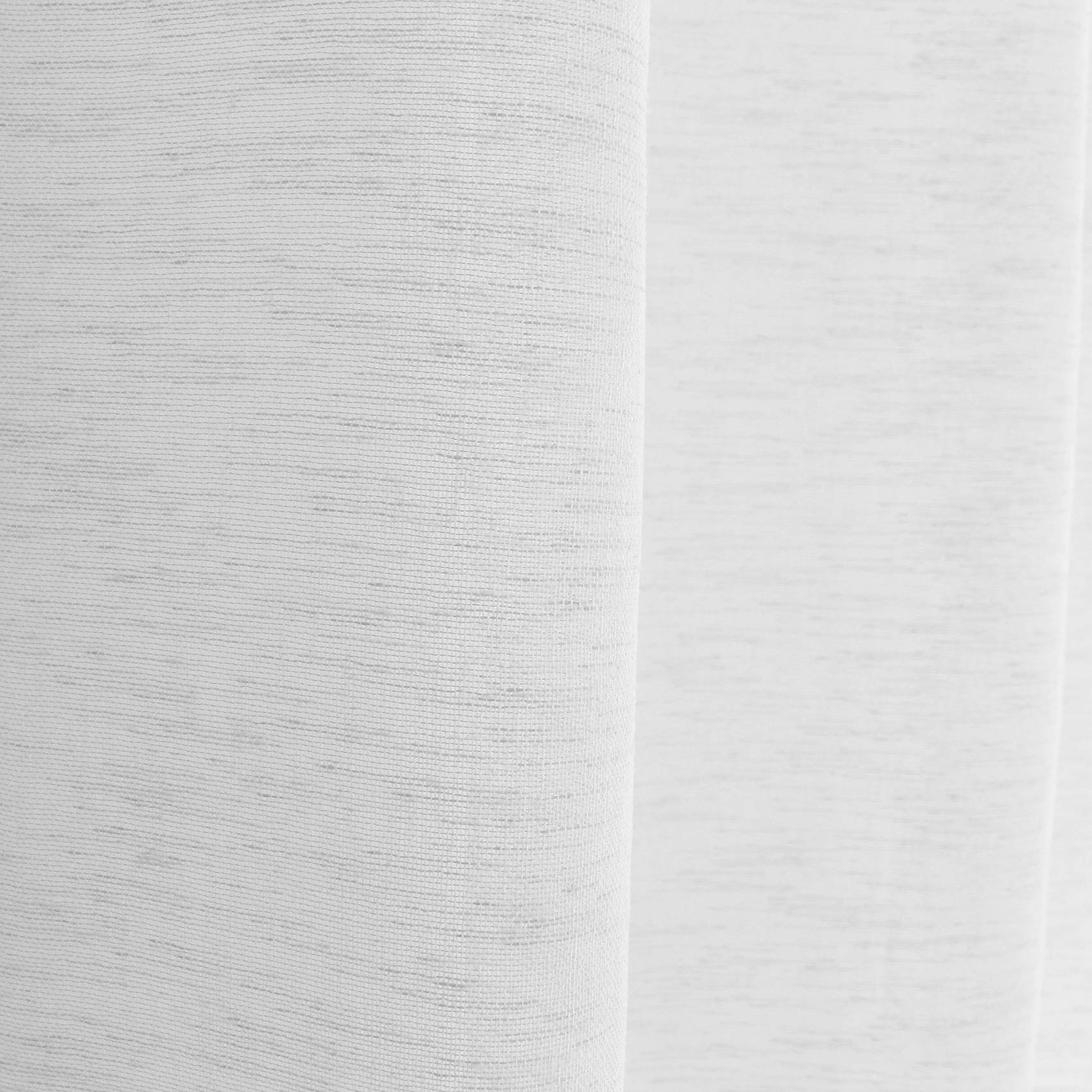 Voilage aspect lin grande largeur Oeko-tex. - Blanc