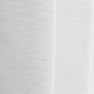 Voilage aspect lin grande largeur Oeko-tex. - Blanc