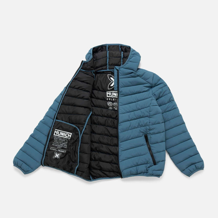 Chaqueta MUNICH hombre Padding de nylon-poliéster azul