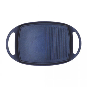 Plancha grill noir 47cm - "diamant bleu"
