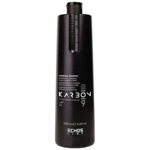 ECHOSLINE Karbon9 Charcoal Shampoo Al Carbone - Capelli Stressati e Trattati 1000ml
