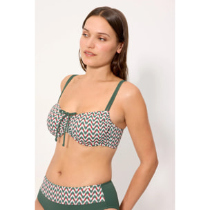 Top bikini contenitivo Verde