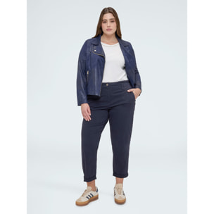 Fiorella Rubino - Pantaloni Balloon in cotone - Blu