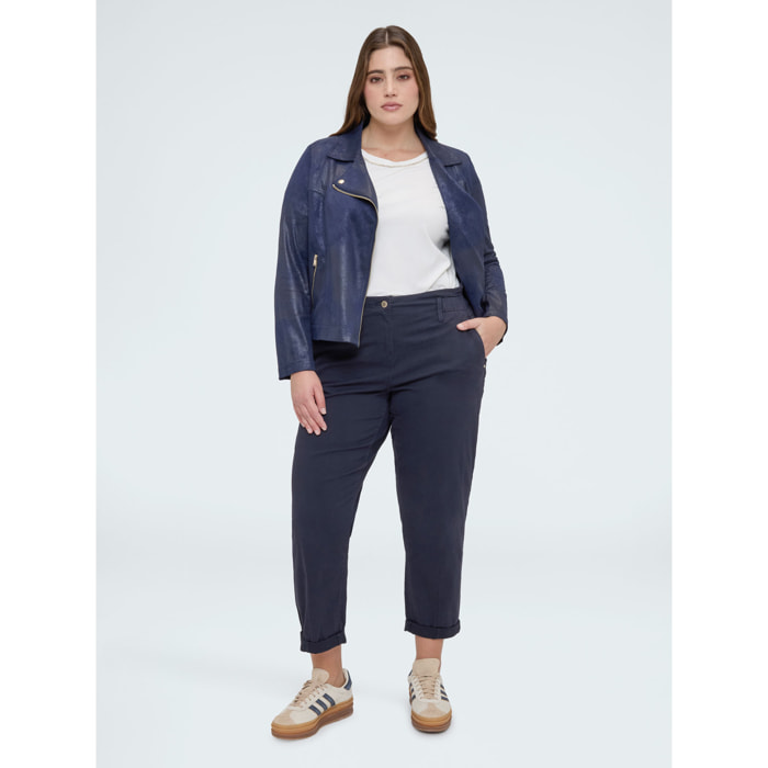 Fiorella Rubino - Pantaloni Balloon in cotone - Blu