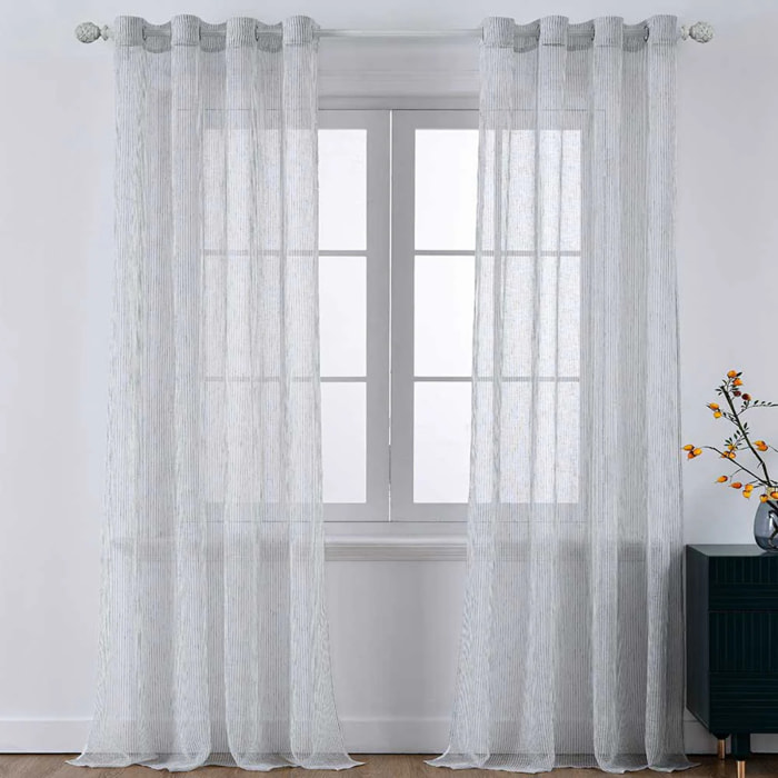 Cortina Raya David gris perla