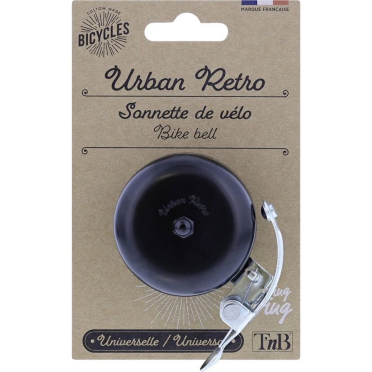 Sonnette TNB Sonnette Urban Retro pour guidon - noir