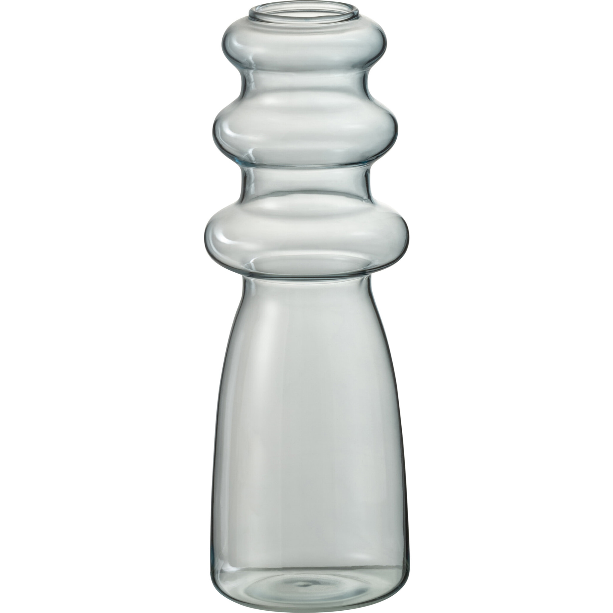 J-Line vase Luna - verre - bleu - large - 21 cm de hauteur