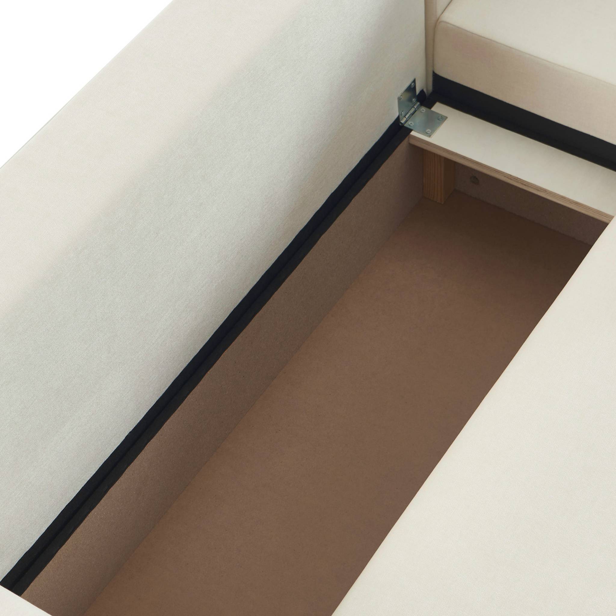 Canapé d'angle réversible, convertible, 3 places tissu avec coffre BERLIN