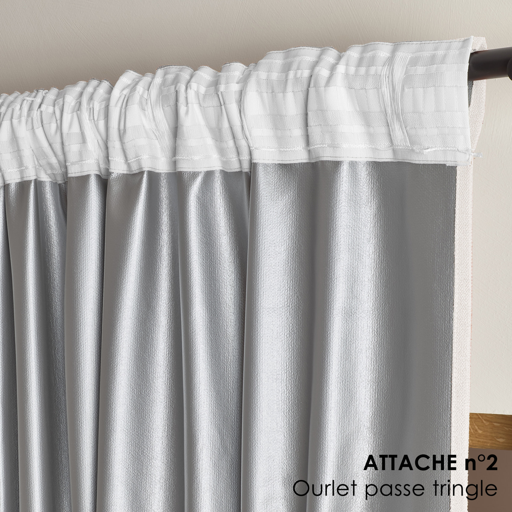 Rideau thermique et occultant accroche 3-en-1 LUZ - Beige