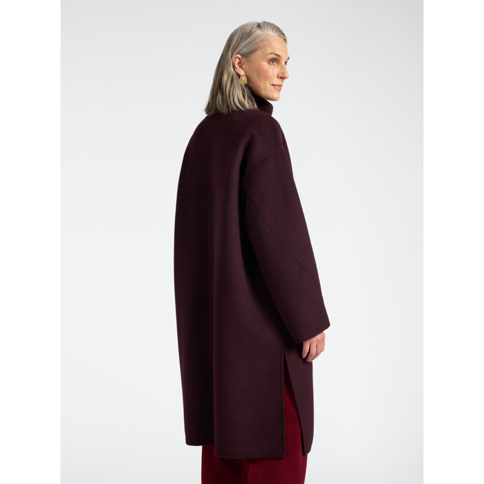 Elena Mirò - Cappotto in double misto lana - Bordeaux