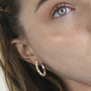 Pendientes Azarlo acabado oro amarillo 18k