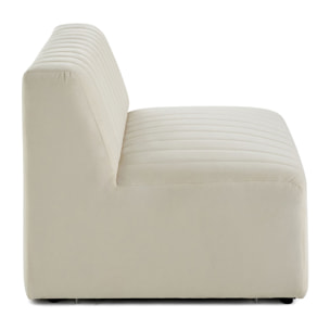 Nova - module d'assise sans accoudoirs - en velours - Beige