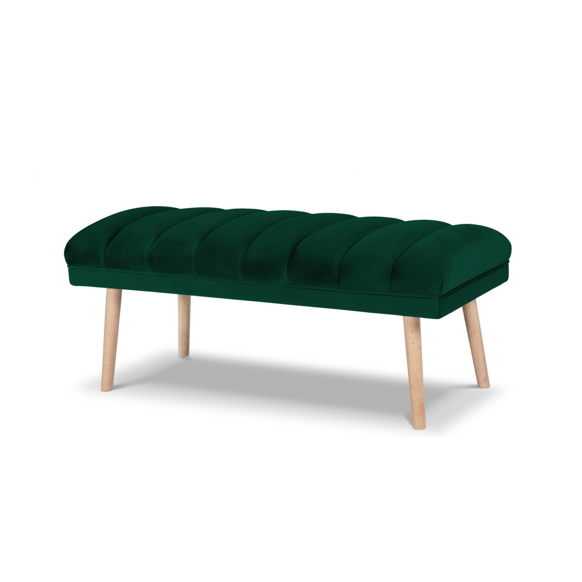 Banc "Frison" 2 places en velours vert bouteille