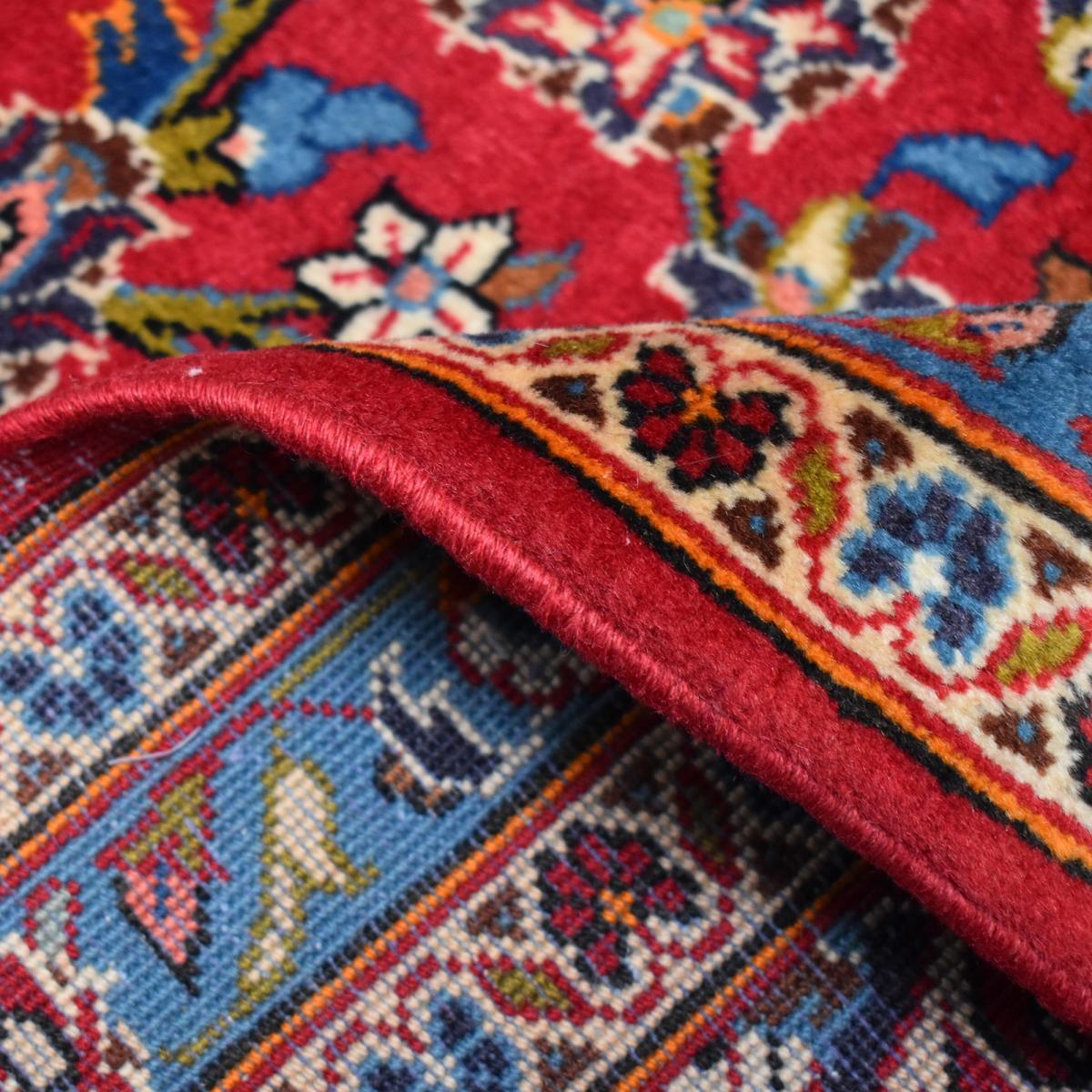 Authentique tapis persan Kashan de grandes dimensions, pièce unique, noué à la main en laine