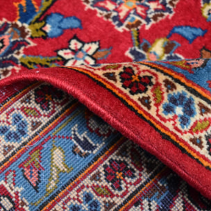 Authentique tapis persan Kashan de grandes dimensions, pièce unique, noué à la main en laine