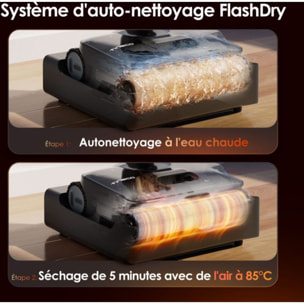 Aspirateur laveur TINECO Floor One S7 Steam inclinable à plat avec fonction vapeur