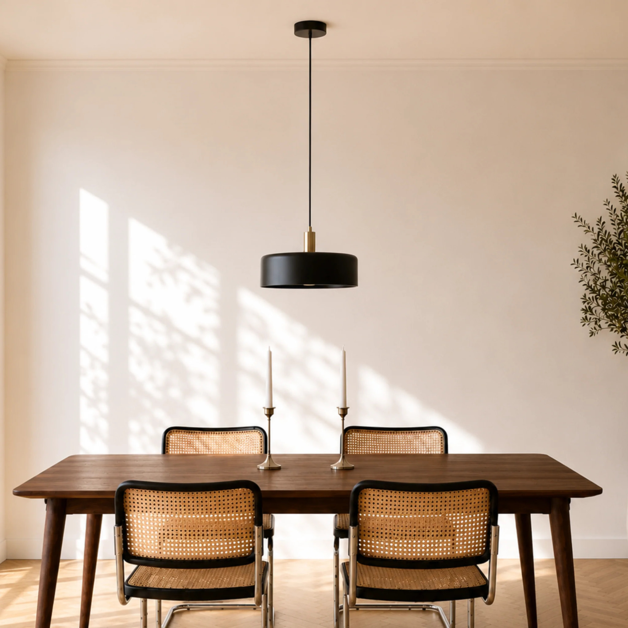 Suspension en métal noir D35 cm - Nox