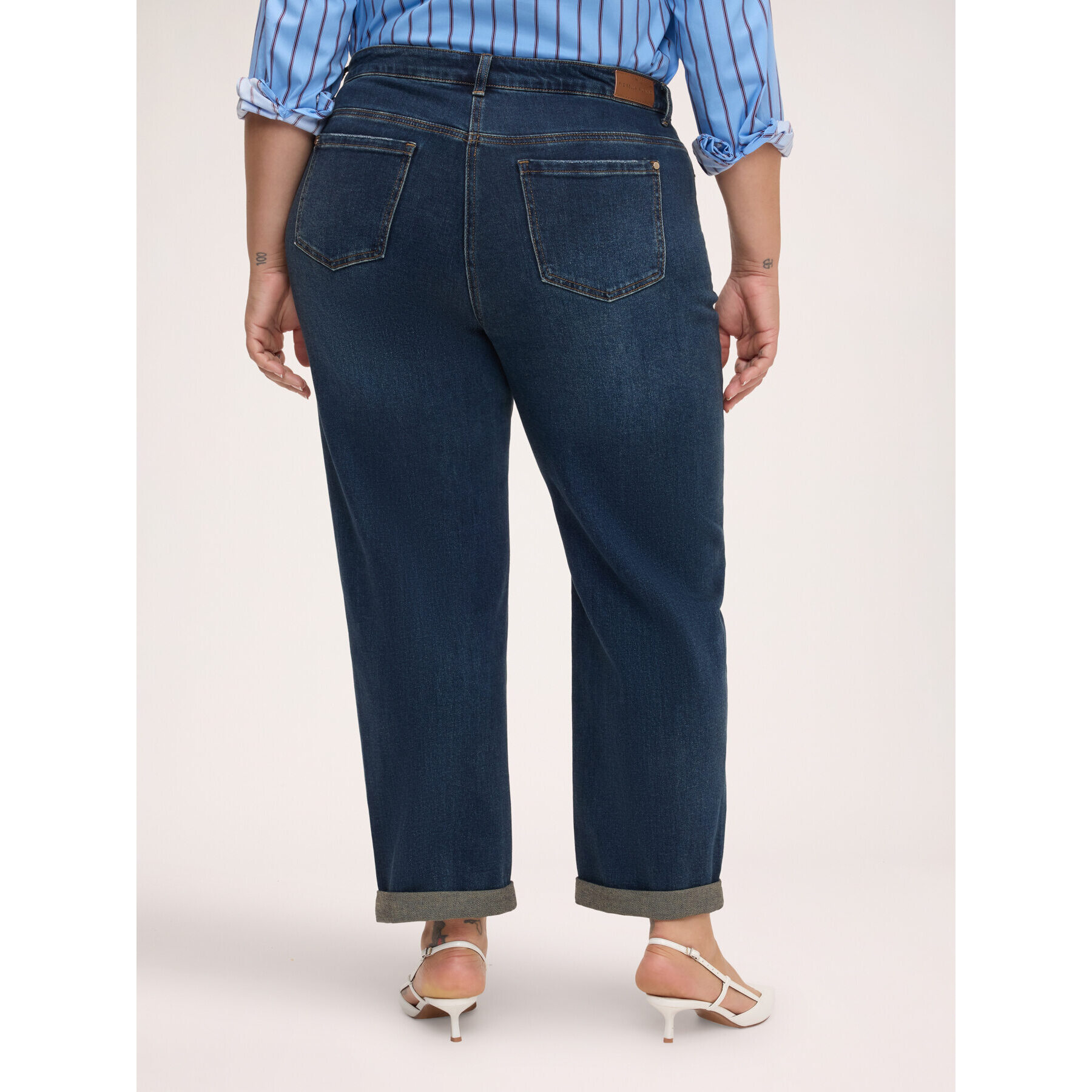 Fiorella Rubino - Jeans Balloon lavado used - Azul
