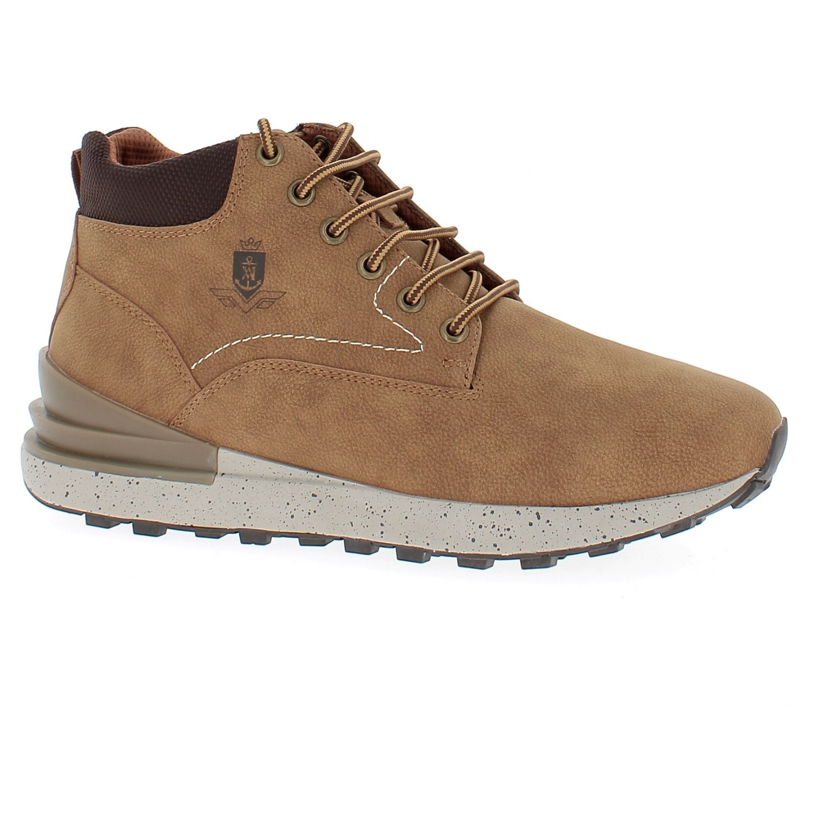 Armata di Mare Scarpe Uomo Stivaletti Casual Stringati con Soletta Rimovibile in Memory Foam AMU 2D802 Cognac