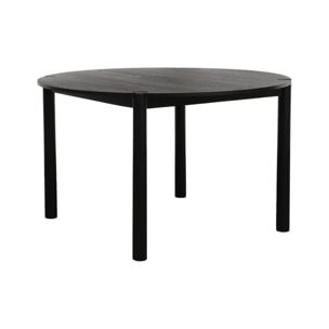 Table à manger ronde bois d'hévéa 4 places CLEMENCE