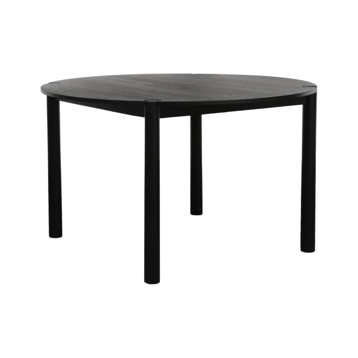 Table à manger ronde bois d'hévéa 4 places CLEMENCE