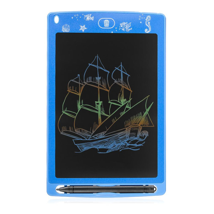 Tableta LCD portátil de dibujo y escritura con fondo multicolor de 8,5 pulgadas