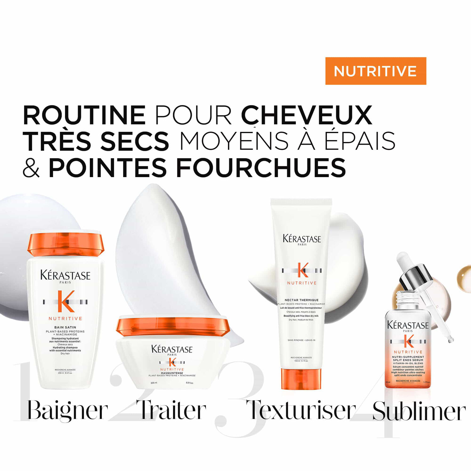 Nutritive - Sérum concentré nutritif combleur de pointes sèches 50 ml