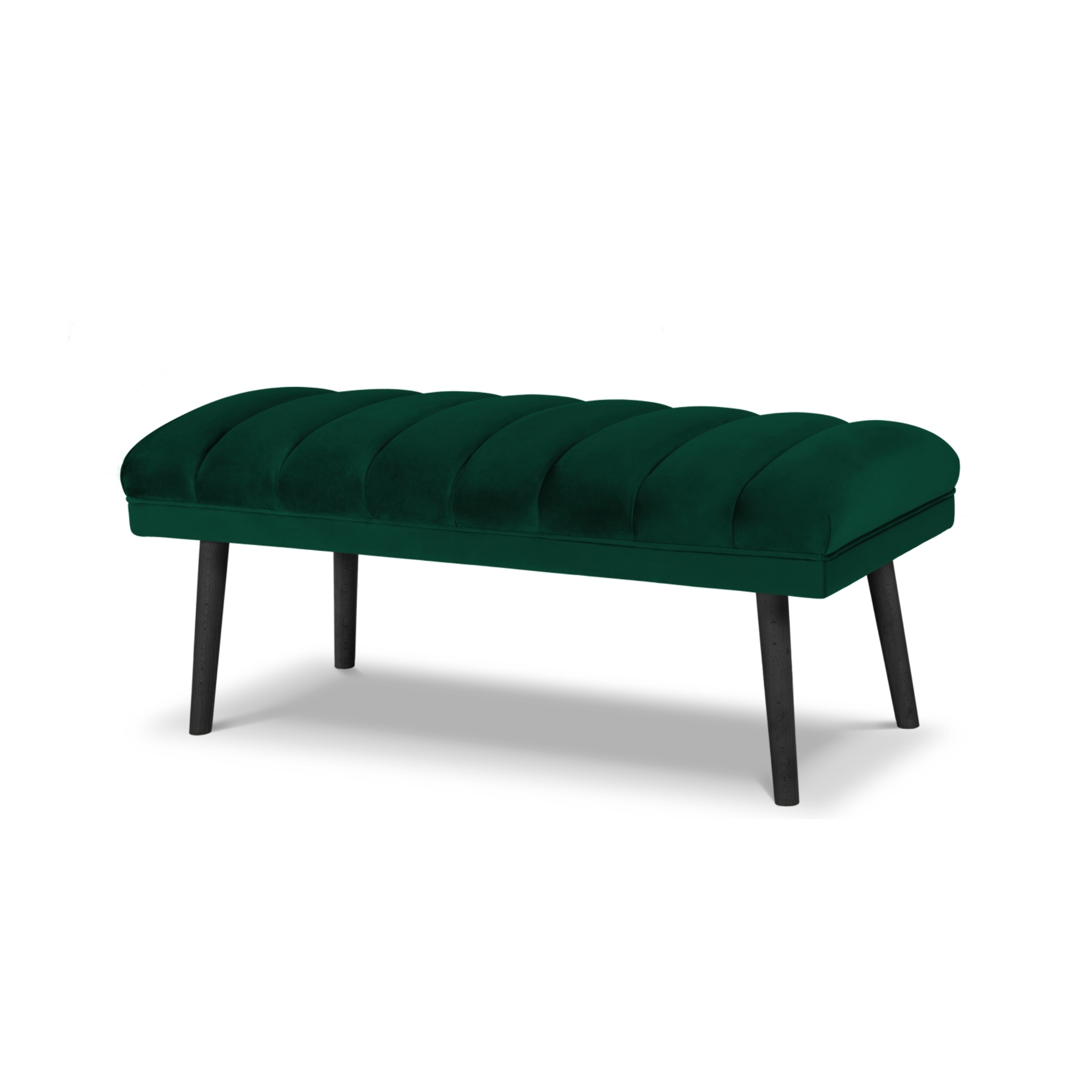 Banc "Frison" 2 places en velours vert bouteille