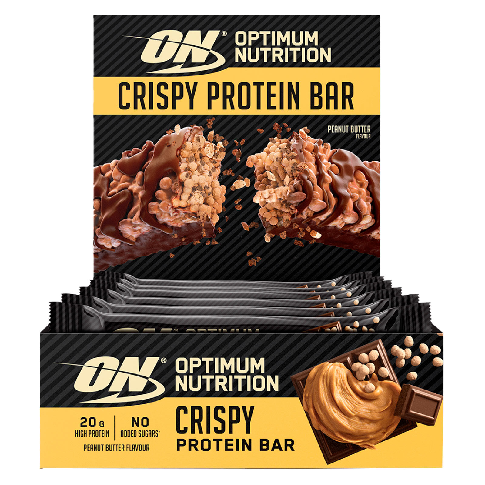 Crispy Protein Bar Barretta Proteica al Burro di Arachidi - Confezione da 10 Barrette da 65g