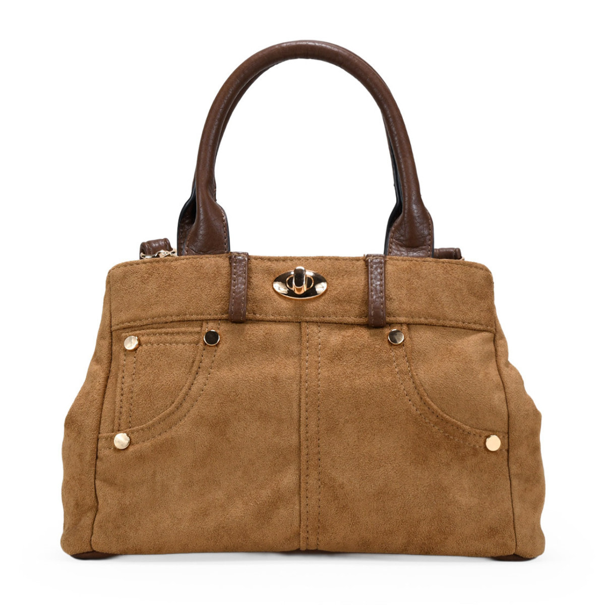 Bolso de mano cuero con cremallera