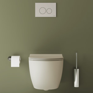 Abattant WC slim fermeture frein de chute Sento blanc mat