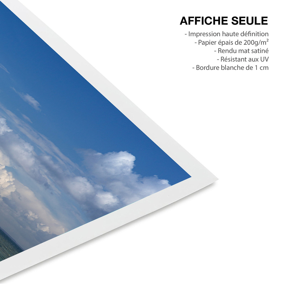Affiche bord de mer Gouville sur mer Affiche seule