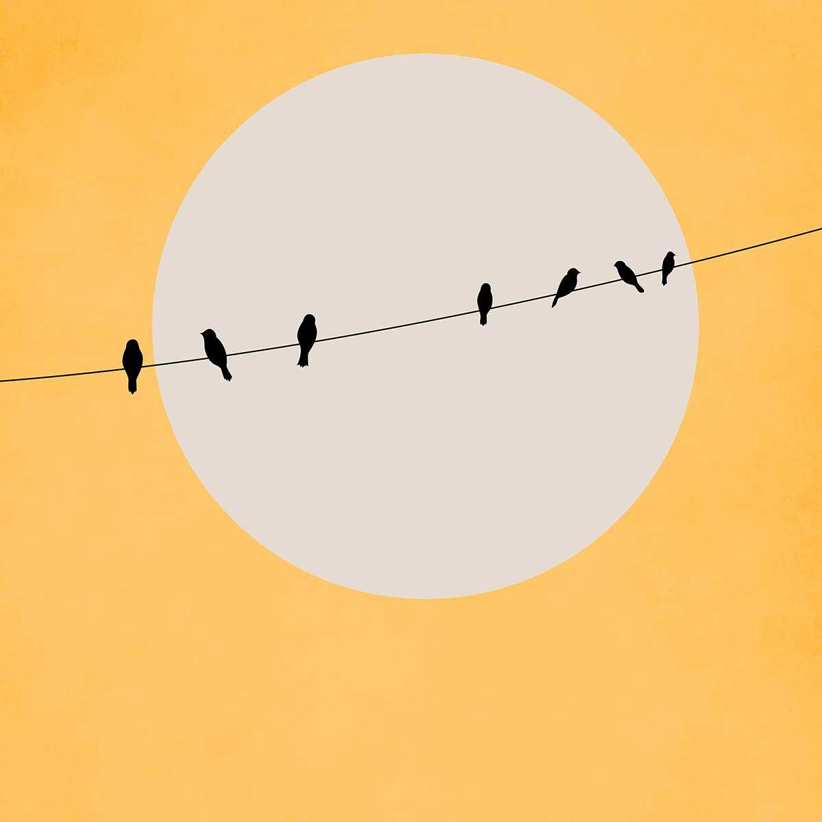 Affiche abstrait ""depart electrique"" Affiche seule